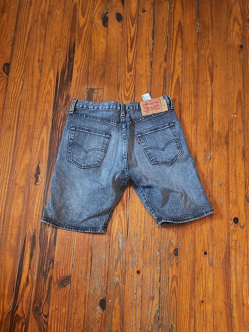 Levi's Men's Grey Stonewash Denim Shorts